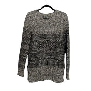 ROOTS Wool Long Sweater Black S